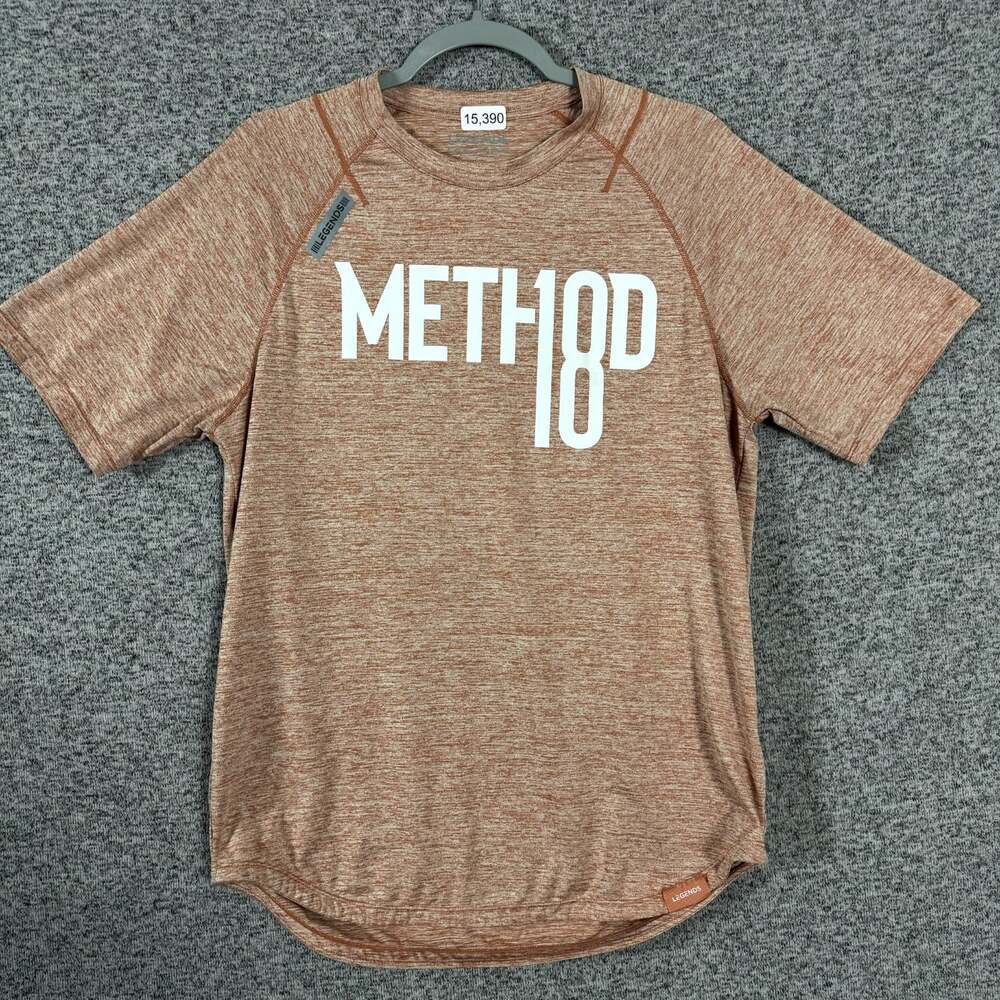 Legends Men's Size Large Orange Short Sleeve Crewneck Activewear T-Shirt